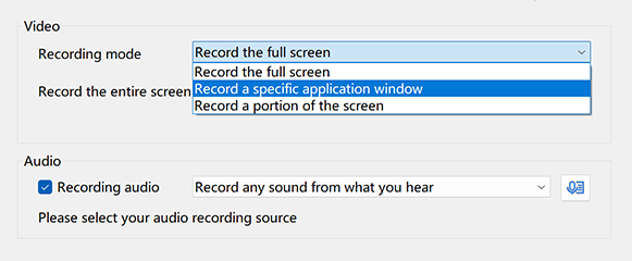 Screenshot of ZGZ Screen Recorder