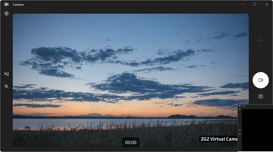 Screenshot of ZGZ Virtual Camera